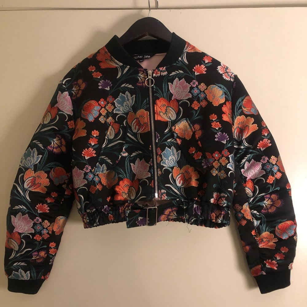 Brocade bomber jacket